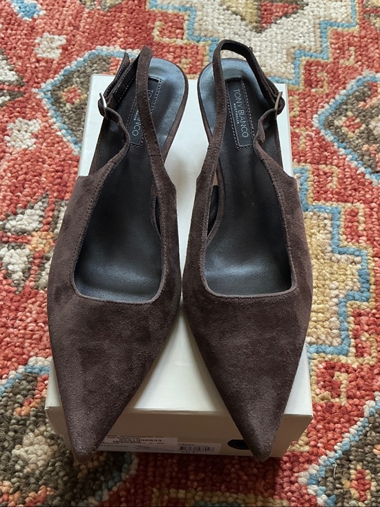 Tony Bianco Shoes - Tony Bianco Espresso Suede Slingback Kitten Heels, y2k vibes, quiet luxury